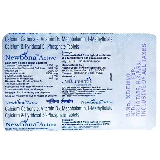 newbona active tablet 10's